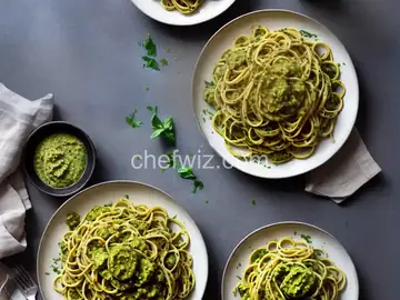 Pasta With Ramp Pesto and Guanciale