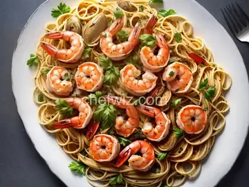 Pasta With Shrimp, Oysters, and Crabmeat