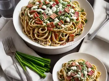 Pasta with Bacon and Leeks