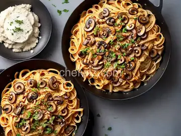 Pasta with Caramelized Onions and Mushrooms