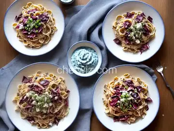 Pasta with Gorgonzola Sauce and Radicchio