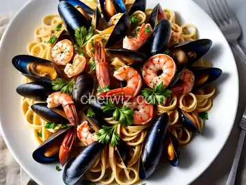 Pasta with Mussels and Shrimp