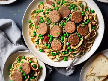 Pasta with Peas and Sausage