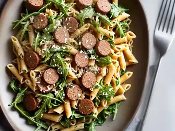 Pasta with Sausage and Arugula