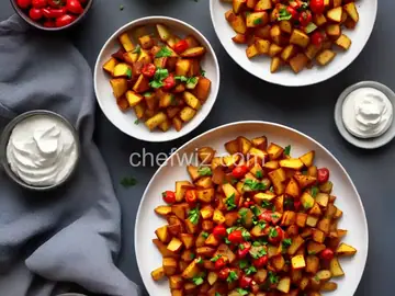 Patatas Bravas Home Fries with Roasted Tomato Aioli