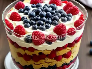 Patriotic Berry Trifle