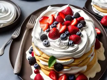 Pavlova with Winter Fruits