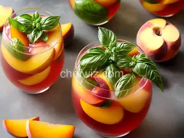 Peach-Basil Sangria