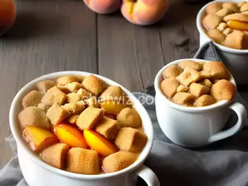 Peach Cobbler in a Mug