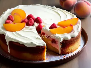 Peach Melba Cake