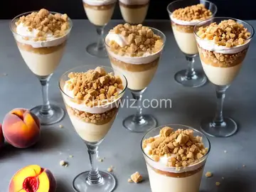 Peach Parfait with Salted Graham Cracker Crumble