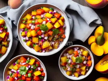 Peach Salsa with Habaneros