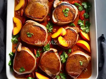 Peach-Stuffed Pork Chops