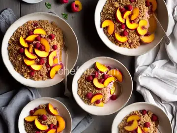 Peach and Raspberry Crisp
