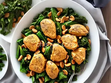 Peanut-Butter-Braised Chicken and Greens