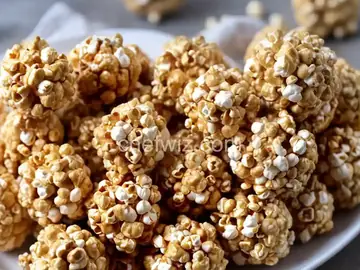Peanut Butter Popcorn Balls