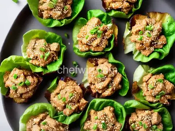 Peanut-Sesame Chicken Lettuce Cups