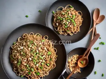Peanutty Noodles with Tempeh Crumbles