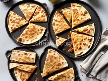 Pear, Caramelized Onion, and Brie Quesadillas