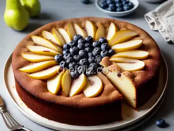 Pear and Blueberry Cake