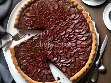 Pear and Chocolate Tart