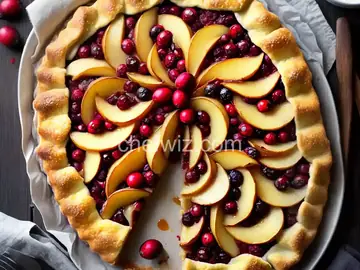 Pear and Cranberry Crostata
