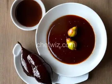 Pears in Chocolate Sauce