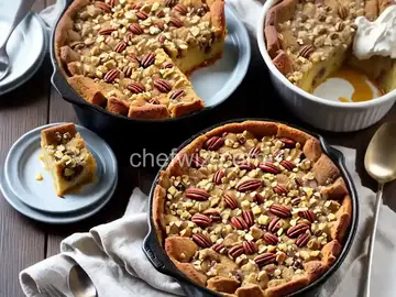 Pecan, Bourbon, and Butterscotch Bread Pudding