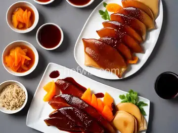 Peking Duck with Mandarin Pancakes and Plum Sauce
