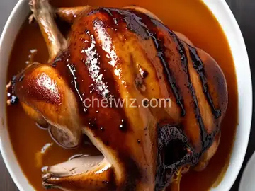 Peking-Style Roast Turkey with Molasses-Soy Glaze and Orange-Ginger Gravy