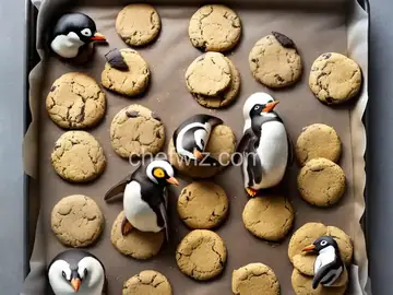 Penguin Slice-and-Bake Cookies