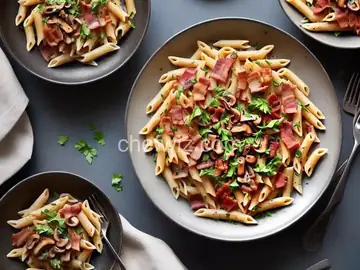 Penne Boscaiola (Woodsman-Style Pasta With Mushrooms and Bacon) Recipe