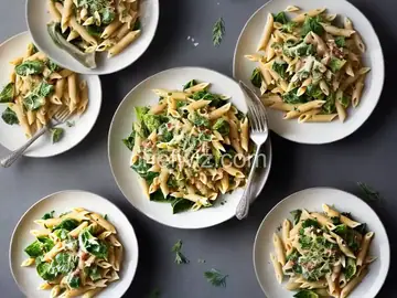 Penne Pasta with Cannellini Beans and Escarole
