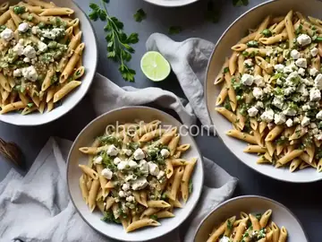 Penne with Green Olives and Feta