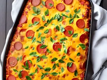 Pepperoni Pizza Casserole