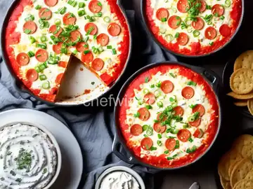 Pepperoni Pizza Dip with Cream Cheese
