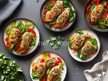 Peppers Stuffed with Chicken and Rice