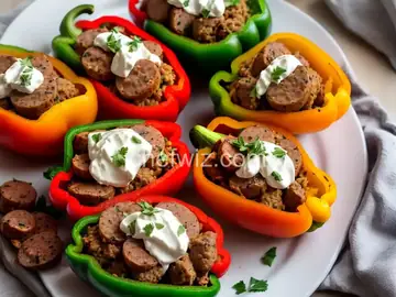 Peppers Stuffed with Cream Cheese and Sausage