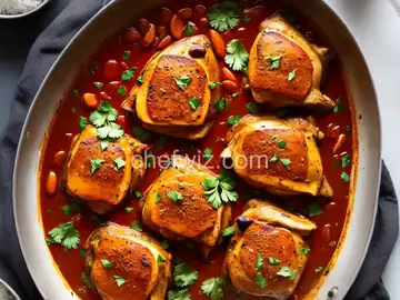 Persian Saffron-Braised Chicken Thighs