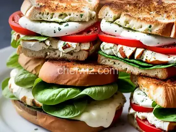 Pesto Chicken Caprese Sandwich