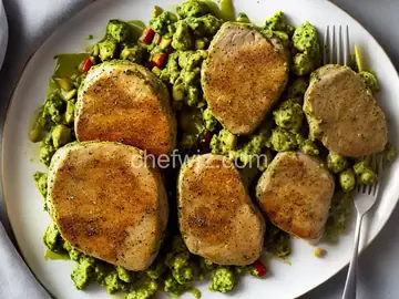 Pesto-Coated Center-Cut Pork Chop