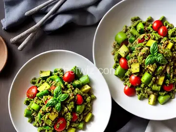 Pesto Farro with Spring Veggies