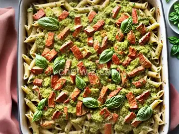 Pesto Pasta Chicken Bake