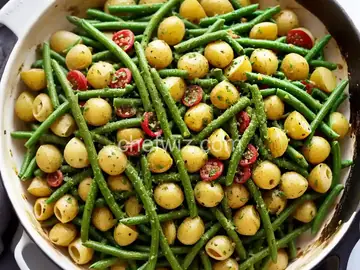 Pesto Pasta With Potatoes and Green Beans Recipe