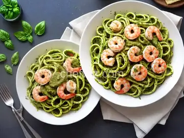 Pesto Pasta with Shrimp
