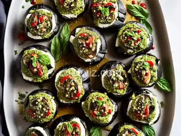 Pesto-Stuffed Grilled Portobellos