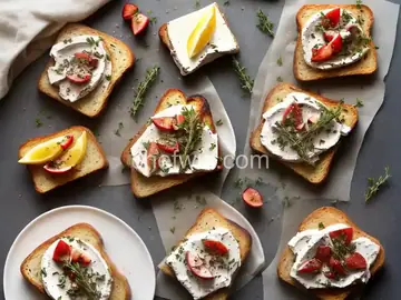 Petit Toasts with Brie, Fig, and Thyme