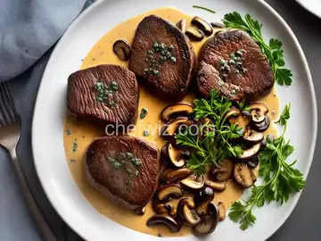 Petite Filet with Gorgonzola and Porcini Mushroom Sauce
