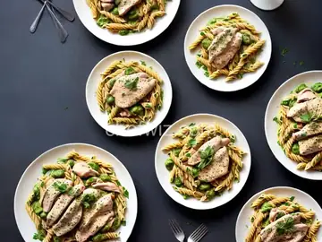 Phenomenal Chicken and Pasta in Creamy Pesto Sauce