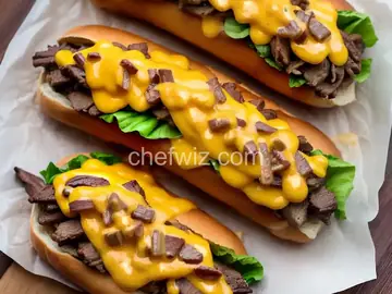 Philly Cheese Steak with Maui Onion and Cheese Whiz